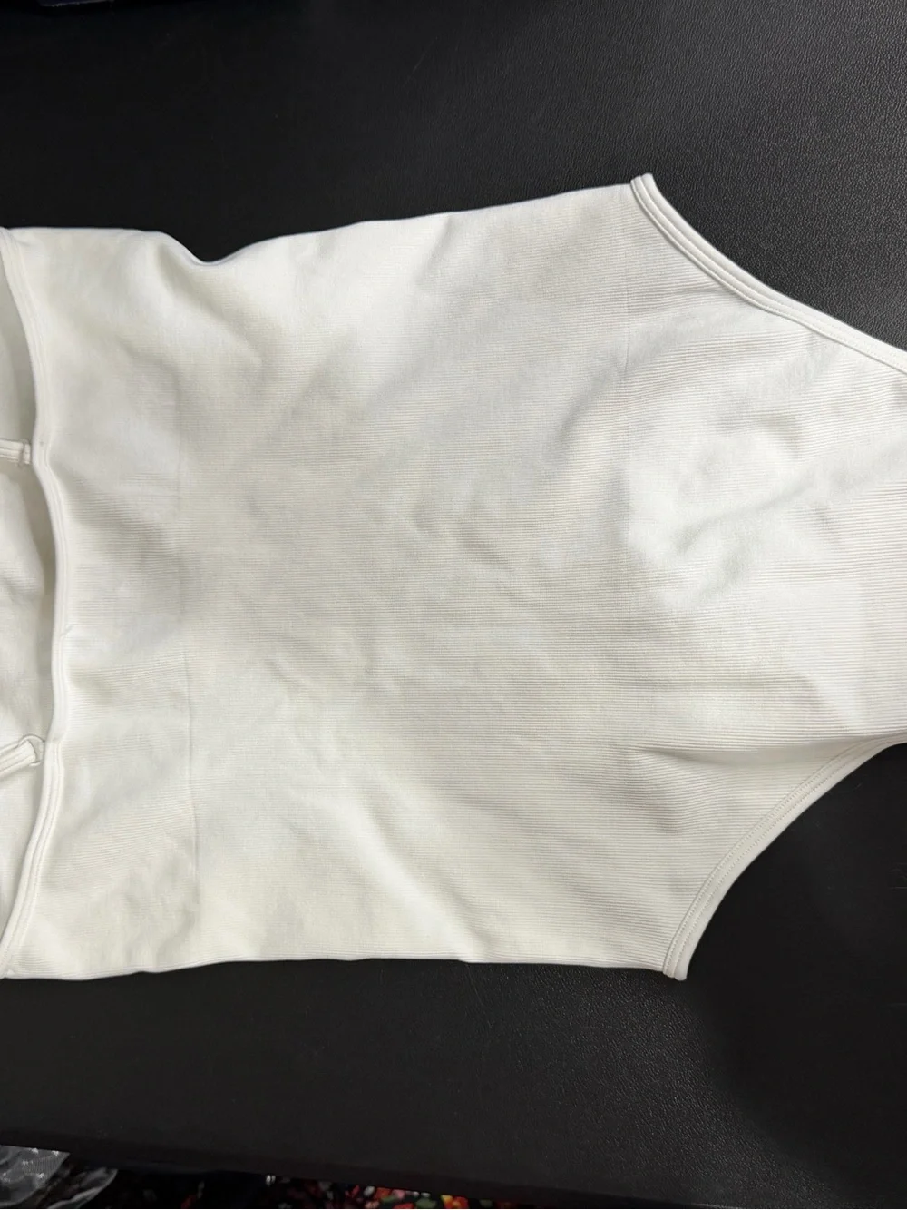 White Ribbed Spaghetti Strap Bodysuit